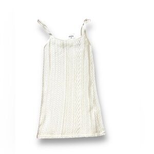 NWT Zara cable knit sweater dress cream sleeveless mini size medium